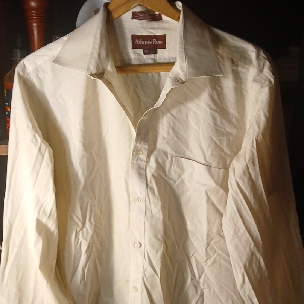 Adams Row Men's Classic White Dress Shirt